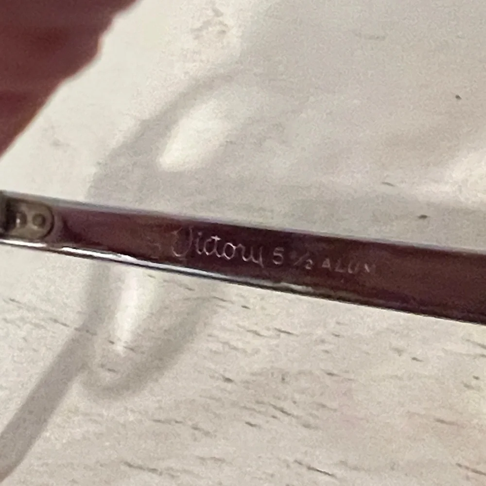 50s 12k Gold Filled Aluminum Art Craft Cat eye frames eye glasses 5 1/2 44